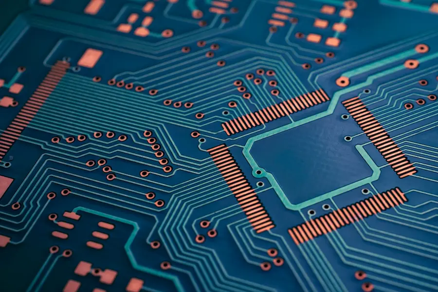 A close up of a circuit board