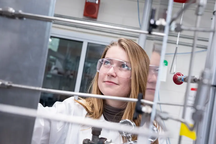 A UVA scientist working in a lab